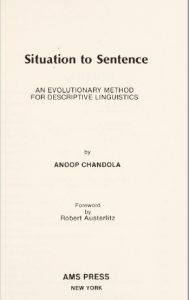 Situation to Sentence: An Evolutionary Method for Descriptive Linguistics