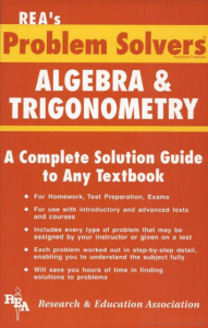 Algebra and Trigonometry Problem Solver