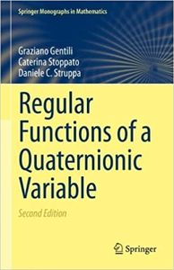 Regular Functions of a Quaternionic Variable (Springer Monographs in Mathematics)