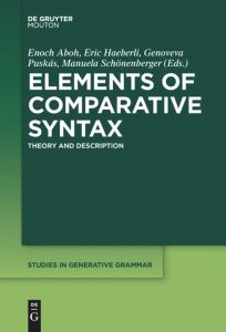 Elements of Comparative Syntax: Theory and Description