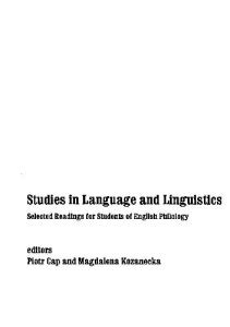 Studies in Language and Linguistics