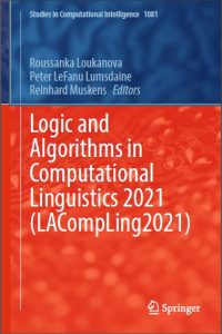 Logic and Algorithms in Computational Linguistics