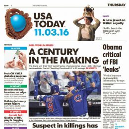 Usa Today November 3, 2016