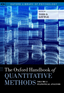 The Oxford Handbook of Quantitative Methods, Volume 2: Statistical Analysis