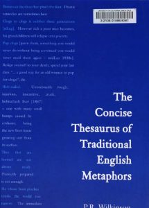 Concise Thesaurus of Traditional English Metaphors